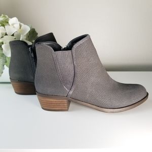New Never Worn Kensie Gerona Gray Ankle Boots 7 Booties Ankle Low Heel